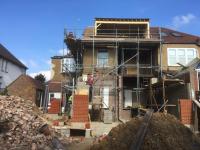 Rear extension walls being erected