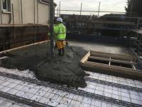 1st floor base concrete pour